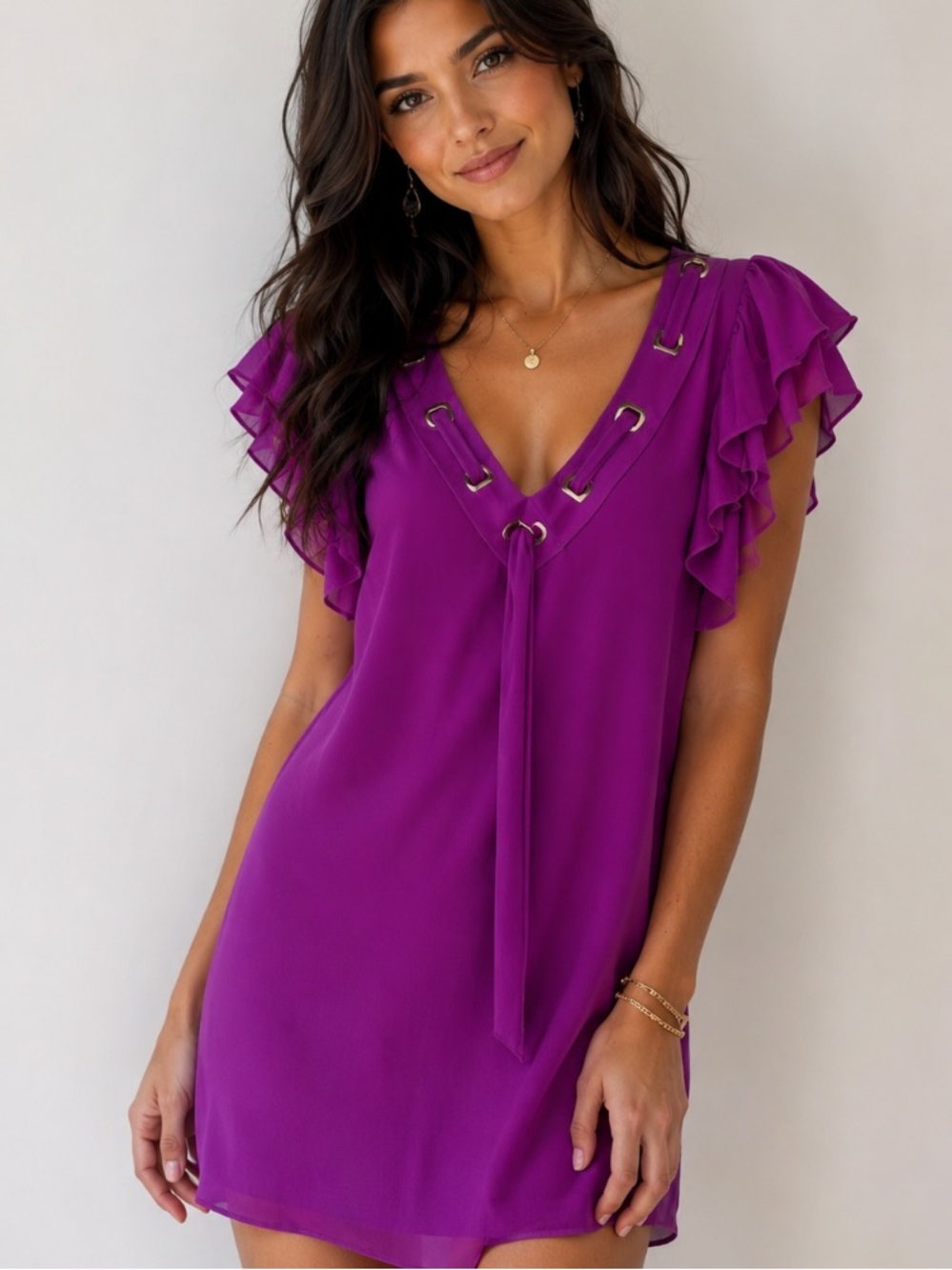 YOANA BARASCHI Designer 100% Silk Dress Womens size M